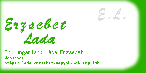 erzsebet lada business card